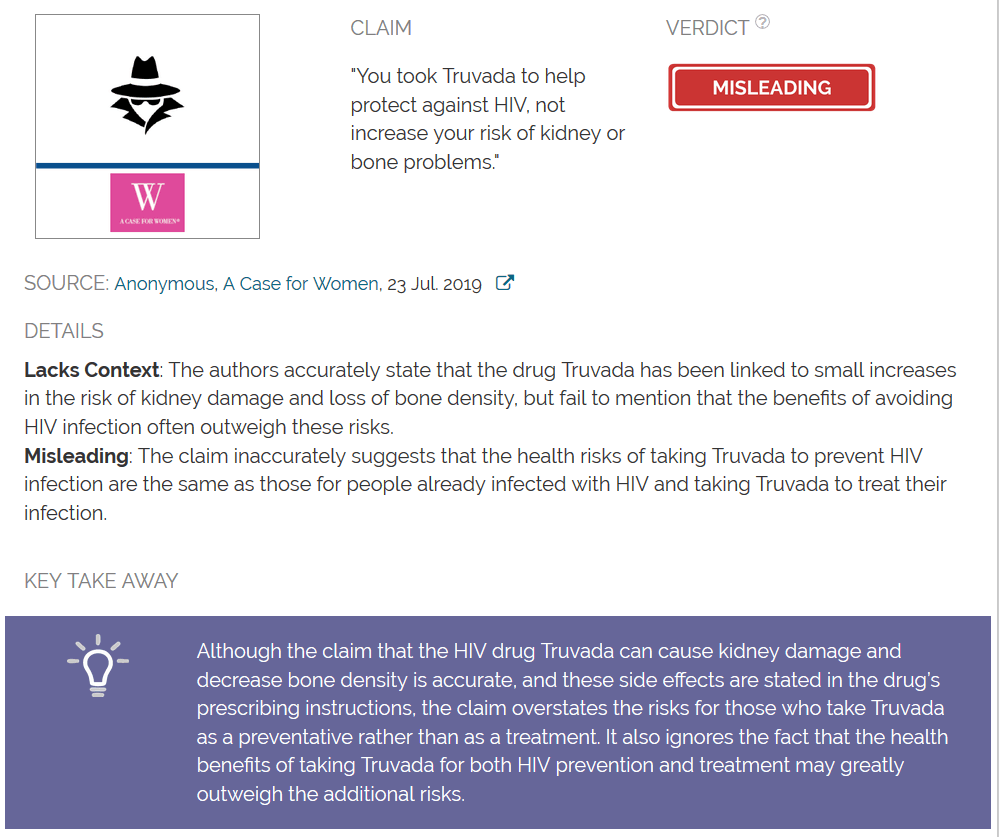 HIV drug Truvada linked to kidney damage and bone density loss, but