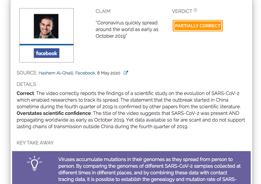 The first SARS-CoV-2 infections in humans occurred during fall 2019 ...