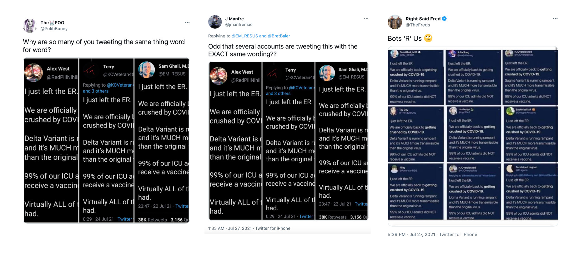 Copypasta of an ICU doctor's tweet stokes COVID-19 skepticism by