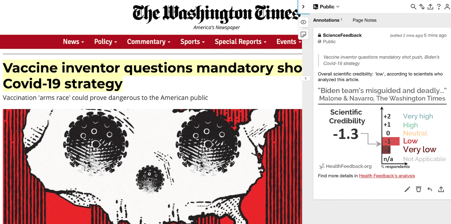 Washington Times Article By Robert Malone And Peter Navarro Relies On Inaccurate And Unsubstantiated Claims About Virus Evolution Vaccine Immunity And Covid 19 Vaccine Safety Health Feedback